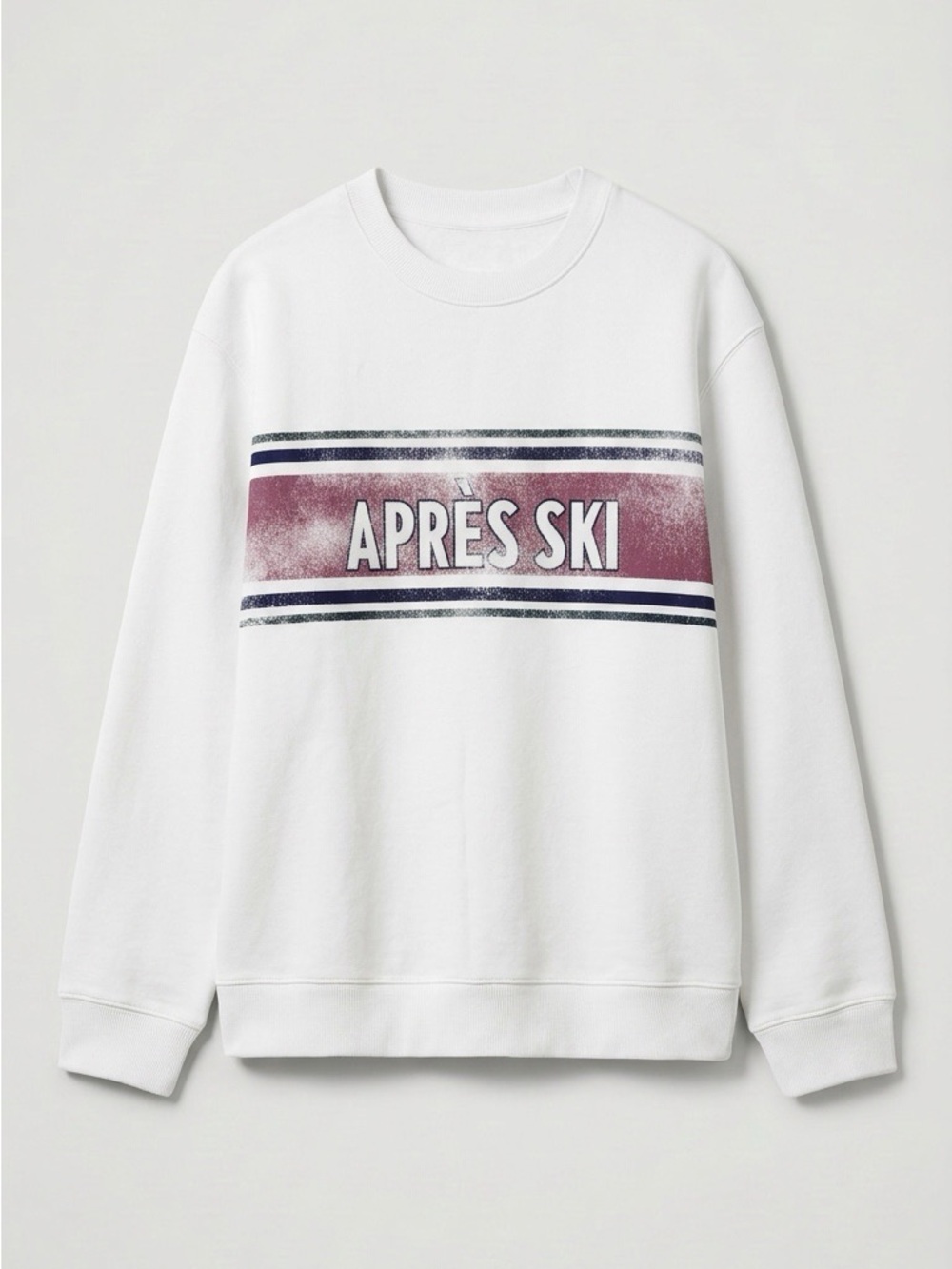 AS Revival Apres Ski Graphic Crewneck Sweatshirt White Size XS